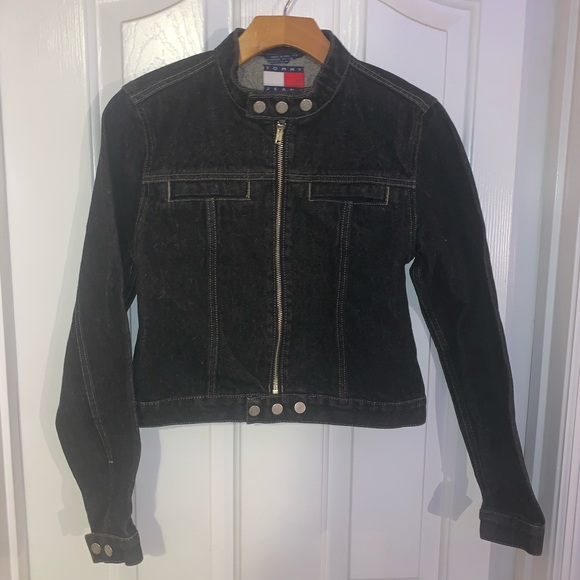 Tommy Hilfiger Jackets & Coats Black Denim Jacket Poshmark